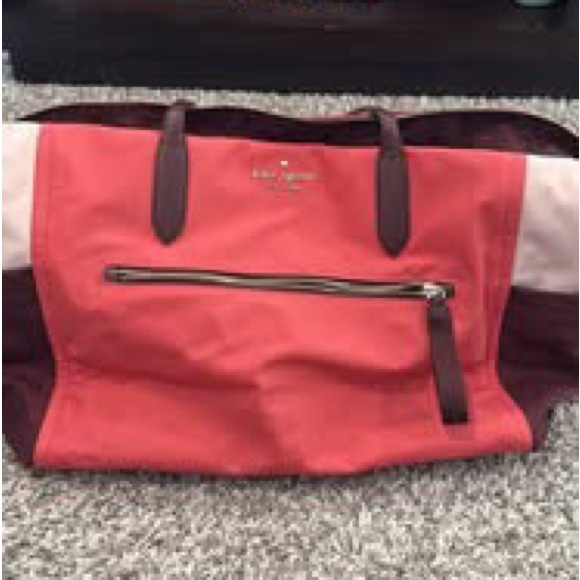 Kate Spade Red and Brown Travel Bag - Picture 1 of 3